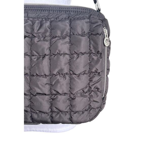 NWT Valentino Orlandi Large Black Puffer Crossbody Bag Tote Purse Retail $199 - Picture 8 of 11